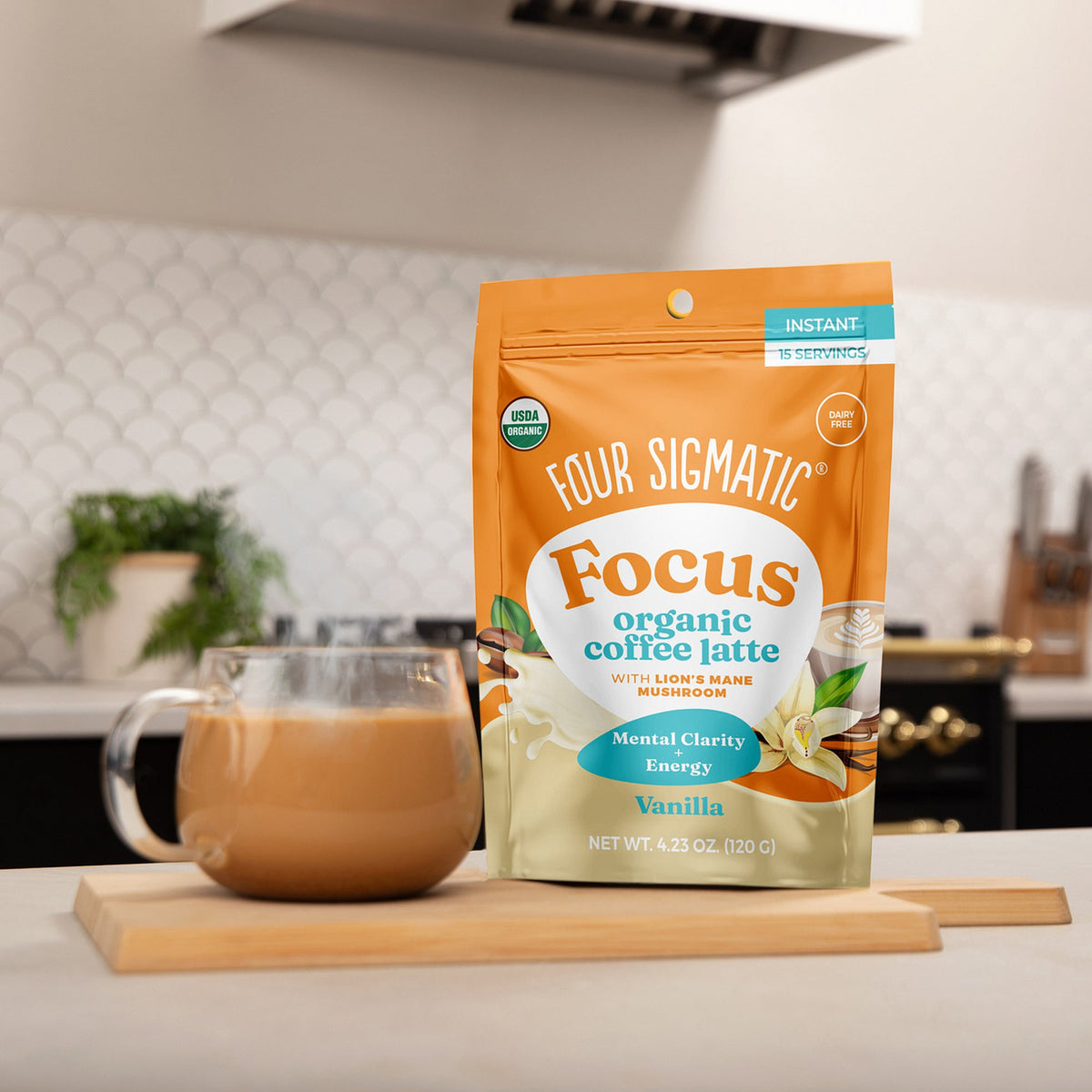 Focus Organic Coffee Latte - Vanilla